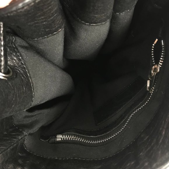 Alexander Wang Diego Studded Leather Bucket Bag Silver-Tone Hardware RARE - Picture 11 of 15